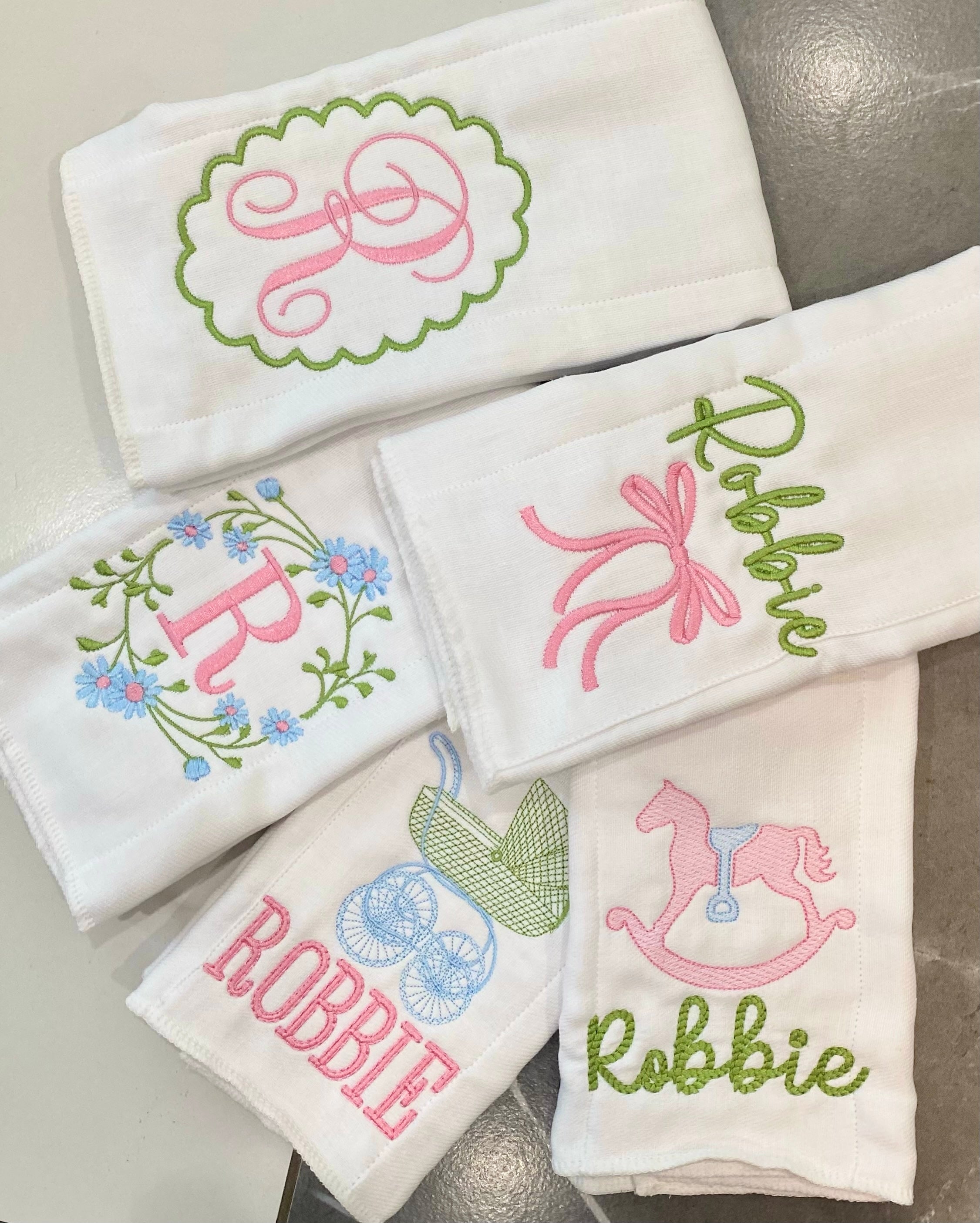 Custom Embroidered Burp Cloth