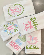 Load image into Gallery viewer, Custom Embroidered Burp Cloth
