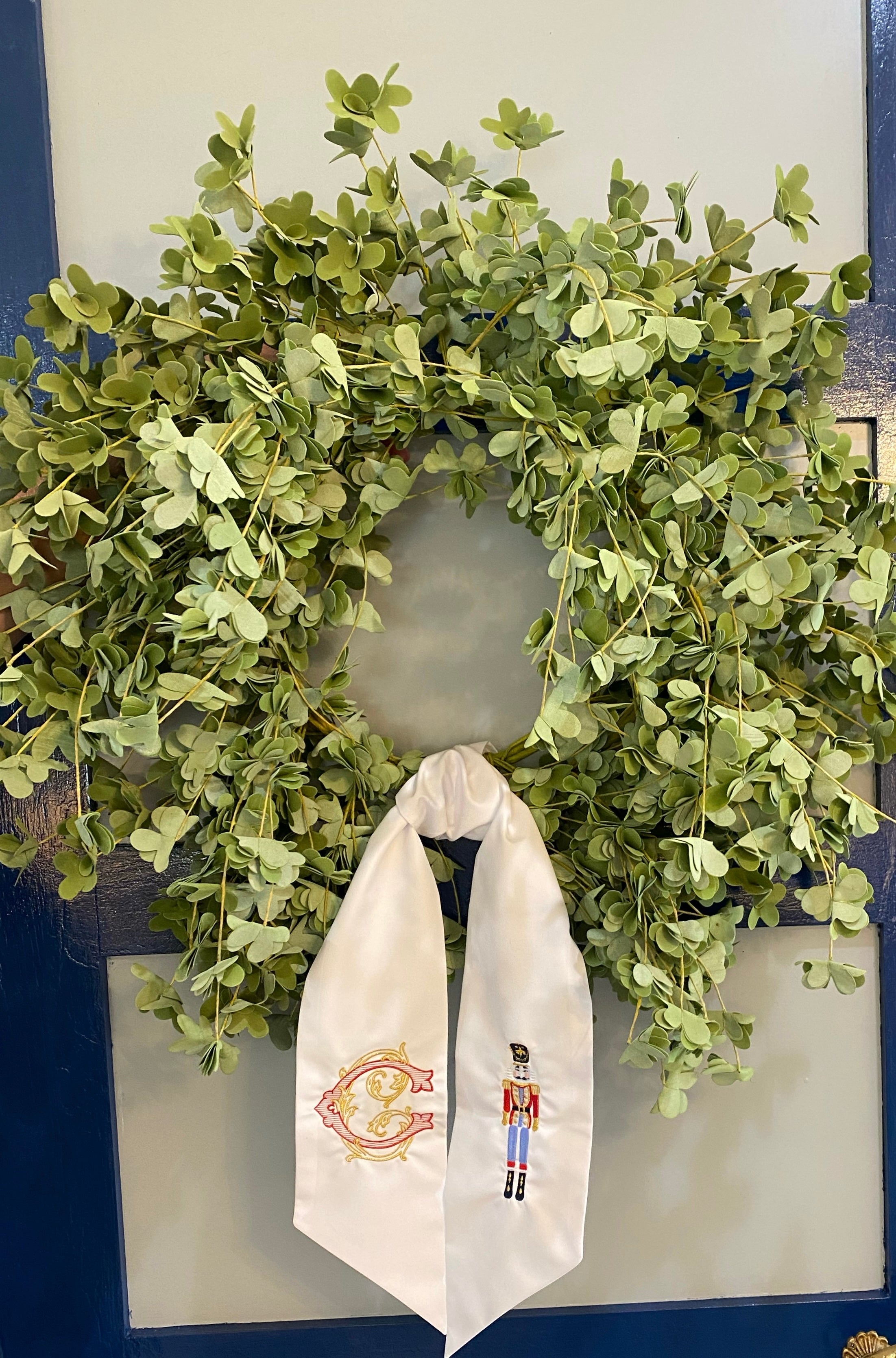 Ivory Wreath Sash