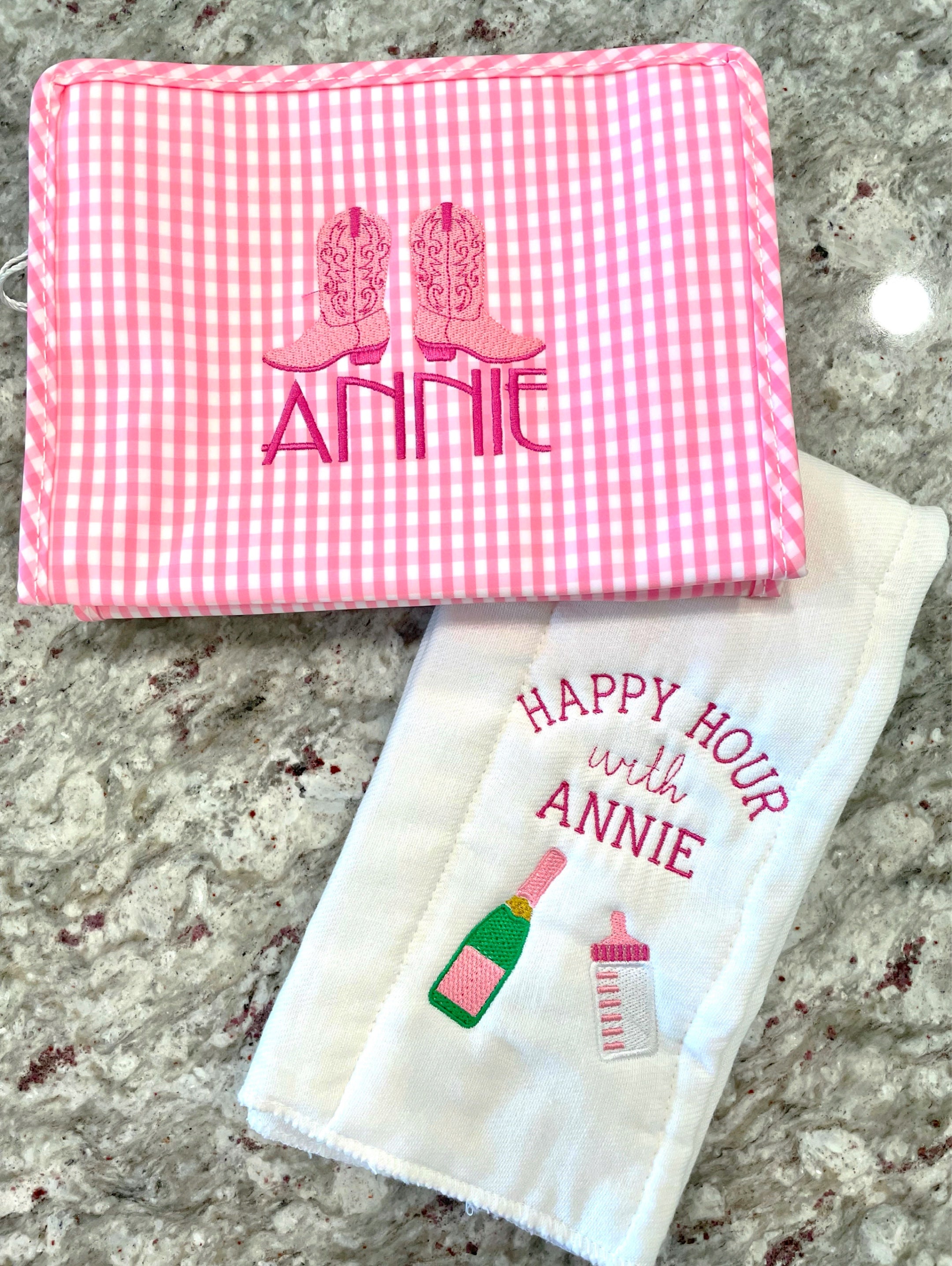 Custom Embroidered Burp Cloth