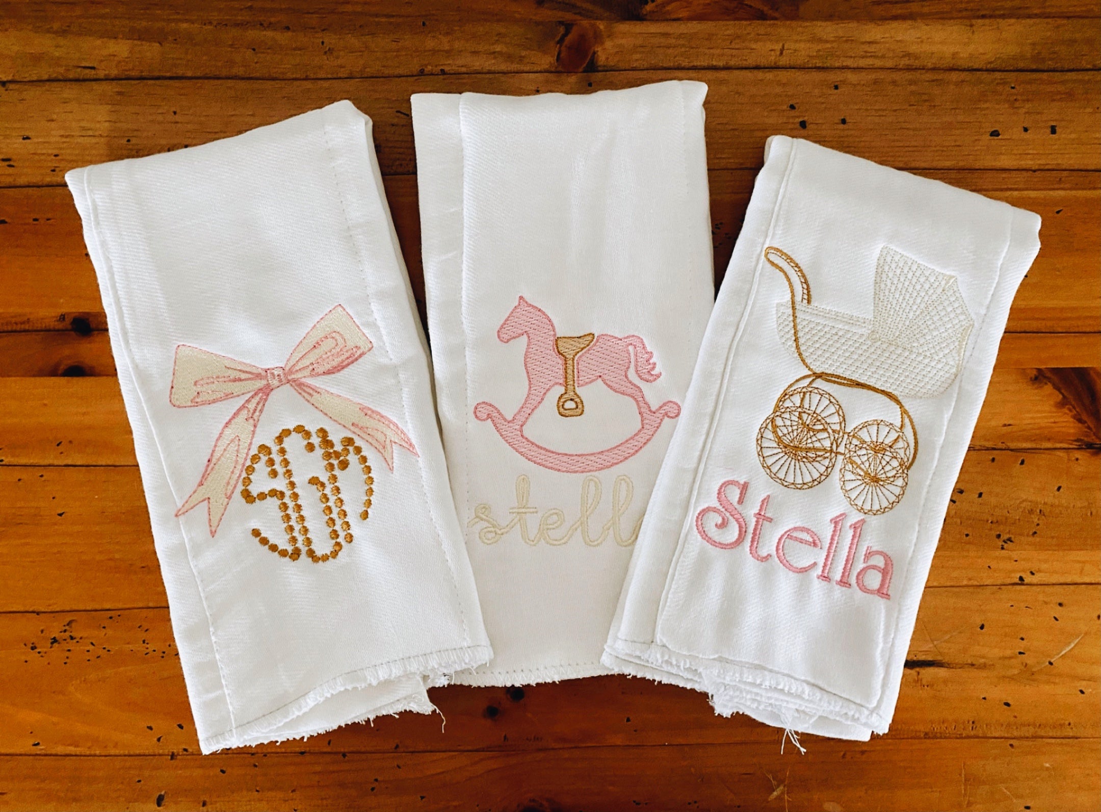 Custom Embroidered Burp Cloth