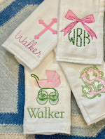 Load image into Gallery viewer, Custom Embroidered Burp Cloth
